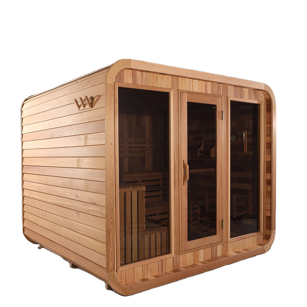 Aussensauna Panorama Zedernholz **Package DEAL**